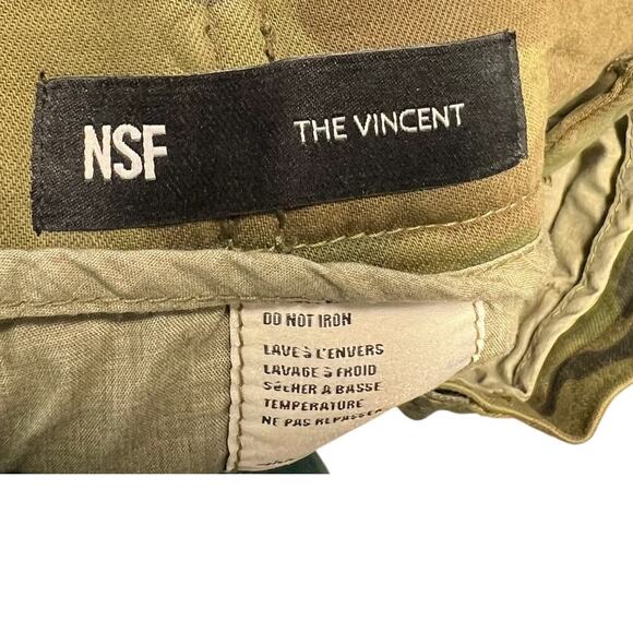NSF Vincent Camo Skinny Leg Cargo Pant Deep Olive Camo Print Green Size 26 - Picture 10 of 13
